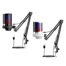 USB Gaming Microphone Professional with Hanging Arm for Twitch Chatting Podcast