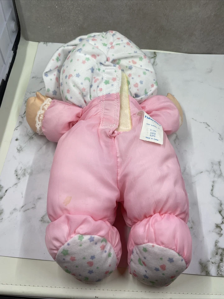 Vtg Fisher Price Puffalump Kids Baby Snuggle Plush Light Up Doll WORKS 1372 1373 - Image 4 of 4