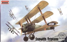 Roden 609 - Sopwith Triplane Fighter-triplane WWI Model Kit 197 mm, 1:32 Scale