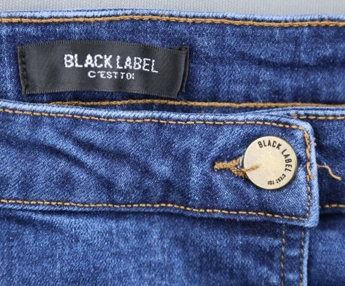 Women's C'est Toi Black Label Button Front Jean Mini Skirt Size L (Waist 30) - Picture 3 of 7