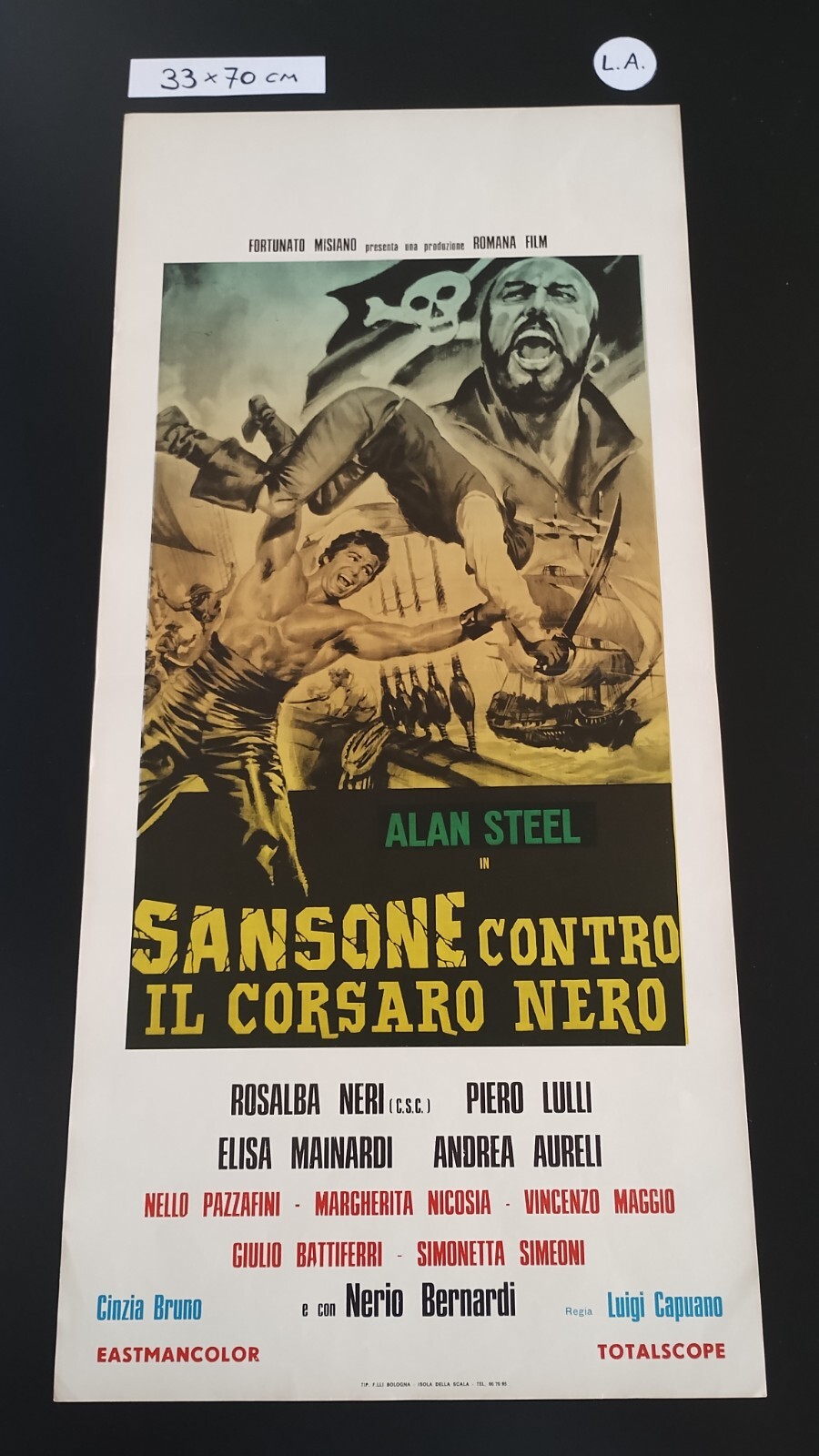 Locandina originale film Sansone contro il corsaro nero (1964) - Regia di Luigi Capuano