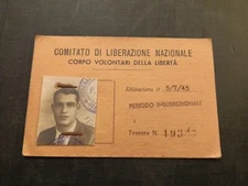 Partisians Brigade Card SAP Lattanzi Genoa CLN CVL Antifascist 