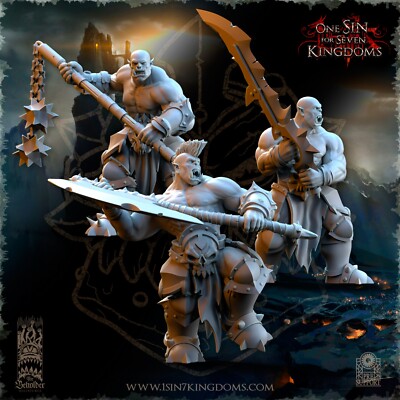 Nestah Orcs Wildlings V1(x3)/TTRPG/Dungeons and Dragons/Beholder Miniatures