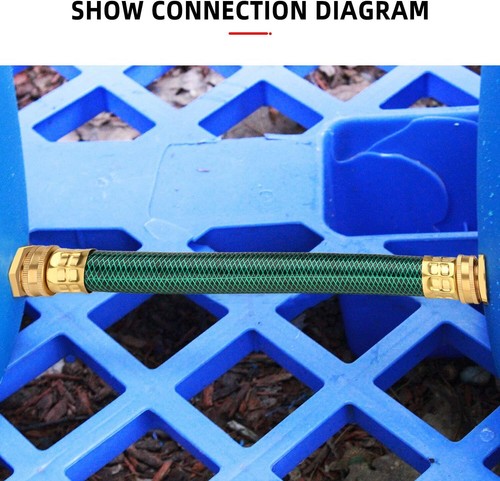 2025 Rain Barrel Connector Kit Linking Kit with Two 20 Inch Hoses & 4 Fittings - Picture 4 of 9