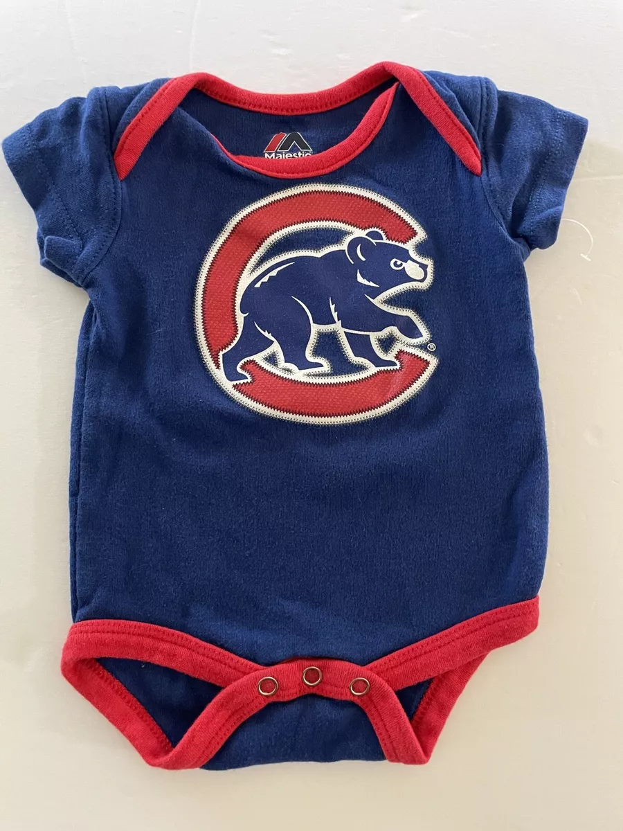 Chicago Cubs Infant Baby Baseball Logo Jersey Romper 0-3 months Rizzo  Majestic