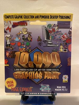 10,000 Graphics Pack  Windows 95/3.1 CD ROM Brand New B239 w/ Page Express Lite