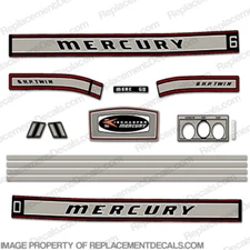 Fits Mercury 1967 6HP Outboard Engine Decals
