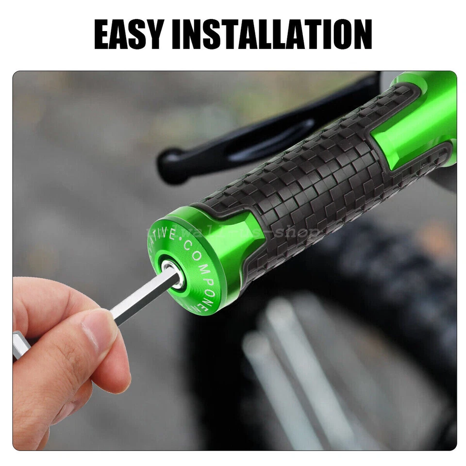 URLWALL For SUR-RON Light Bee X Green Motorcycle Handlebar Handle Cap End Plugs - Image 4 of 4