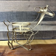Gold Metal Reindeer -add Your Decor And Antlers
