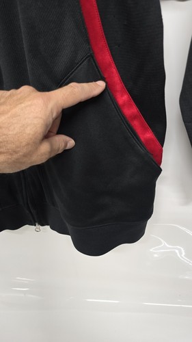 Nike Air Jordan Jacket Polyester Basketball Sport Jacket Black and Red Size 2XL - Picture 2 of 16