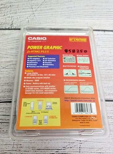 Casio FX 9750G Plus Power Calculadora Gráfica Computadora Vinculable Nuevo de Lote Antiguo NUEVO - Imagen 5 de 9