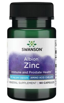 Swanson Albion Zinc 30 mg   90 Kapseln (23,60 EUR/100 g)