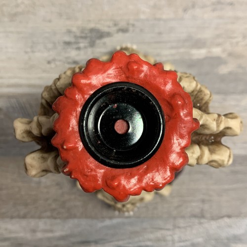 Rare Adams Apple AADLP Skull Candlestick Holder With Red Dripping Accents - Picture 6 of 6