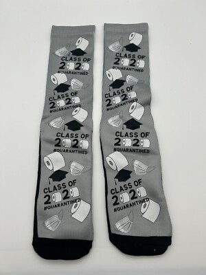 Quarantine Class Of 2020 NOVELTY 2020 SOCKS Women s Large Shoe 5-11 New graduate