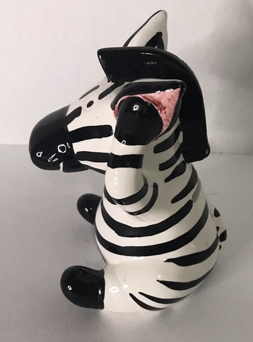 ZEBRA BUNDLE Wooden Coat / Hat Rack + Ceramic Bank Zoo Jungle Decor - Picture 10 of 12