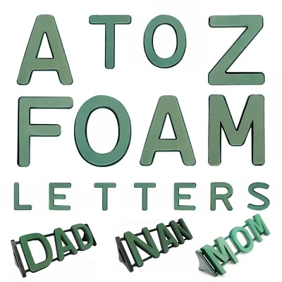 PREMIER Lettere in schiuma funebre display commemorativo fiori personalizzato QUALSIASI NOME STAND Oasis