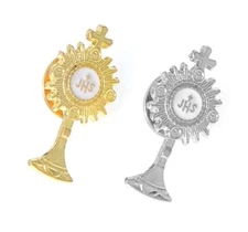Alloy Gold Monstrance Lapel Pin (2 pieces)