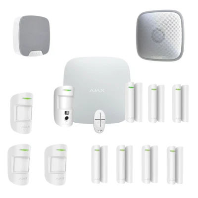 KIT AJAX ALLARME WIRELESS SENZA FILI ANTIFURTO AJ-STARTERKIT-CAM-W CON APP