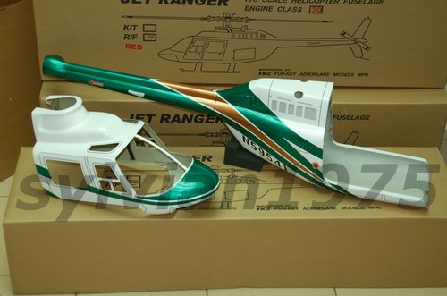 FUNKEY JET Ranger Fuselage for 550 ( VER.2 ) * GREEN * ARF KIT NIB - Picture 11 of 11