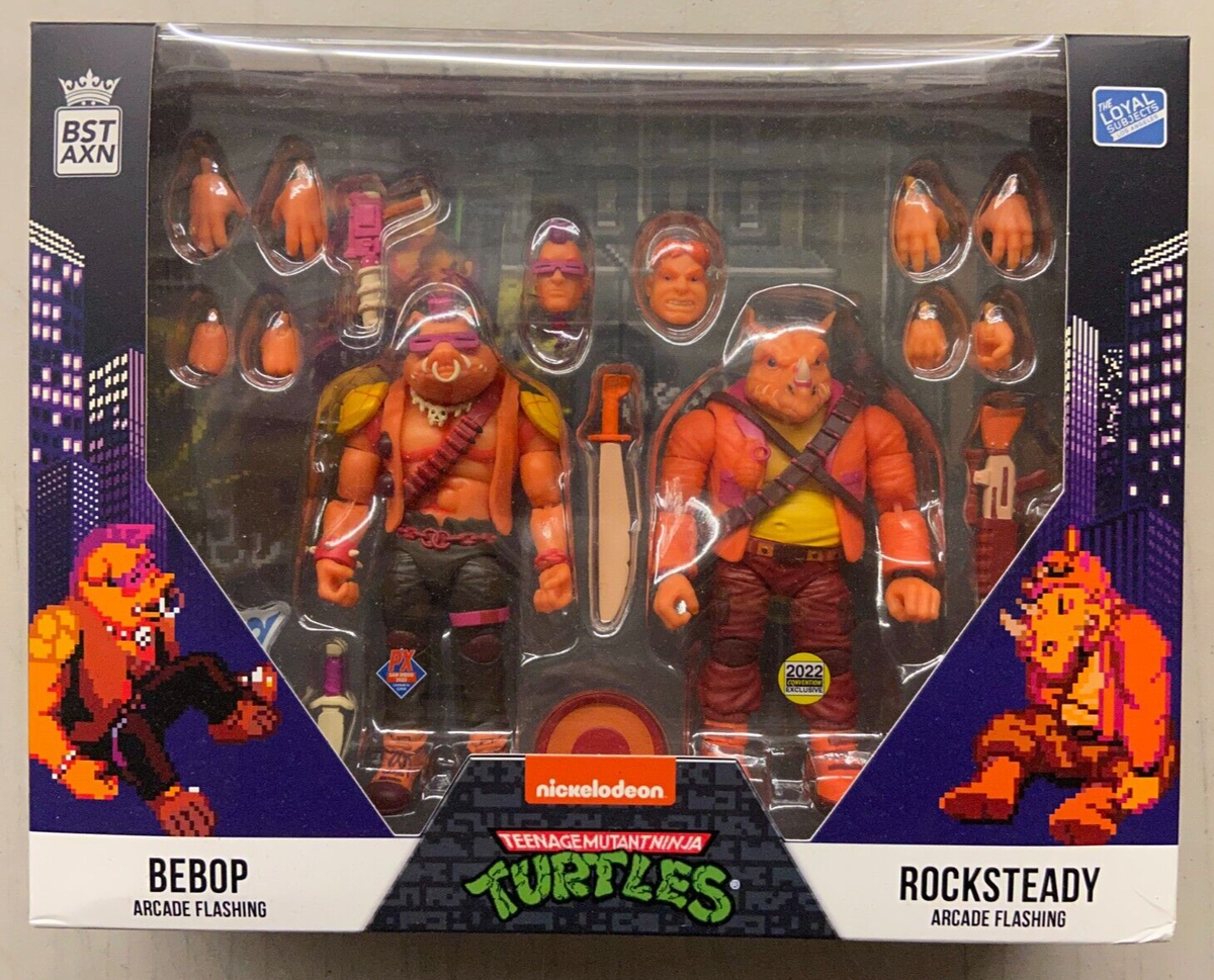 アメイジングレア コンプセット 2022 SDCC Exclusive TMNT Arcade Bebop & Rocksteady Figure 2 Pack