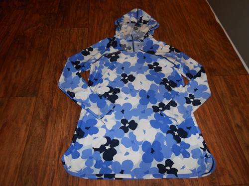 Coolibar girls shirt size M medium MINT cond top hood Seacoast Cover-Up UPF 50+