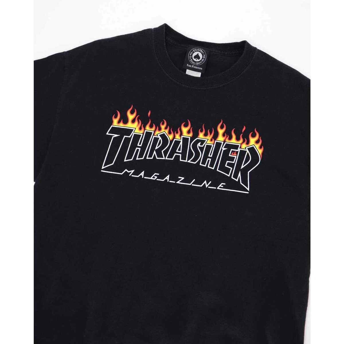 THRASHER MAGAZINE SKATE TEE SHIRT BLACK L