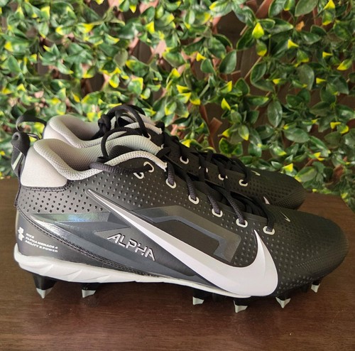 NWOB Nike Alpha Menace 4 Varsity Football Cleat Black White US Men Size 11 EU 45 - Afbeelding 2 van 12