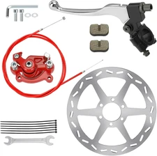 Mini Bike Brake Lever Kit with 180Mm Disc Brake Rotor Compatible with Coleman CT