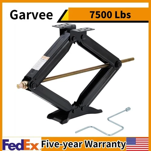 ✅24" RV Scissor Jack 7500lb Heavy Duty Leveling Stabilizer with Crank Handle