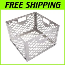 Stainless Steel Heavy-Duty Charcoal Basket for Offset Smokers - 12.3" x 12.3"