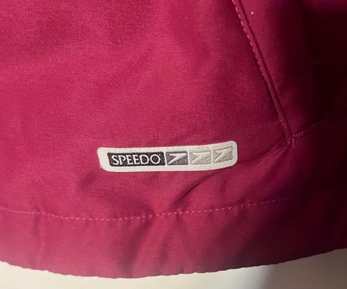 Vintage Speedo Athletic Jacket - Wine Shell with Black Fleece Lining - Picture 6 of 6