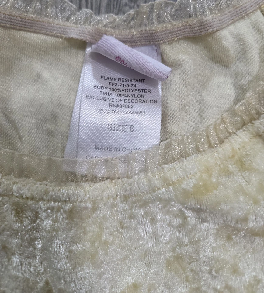 Camisón Vintage Terciopelo Aplastado Look Disney Store Bella La Bella y la Bestia S 6 Foto 2 de 4