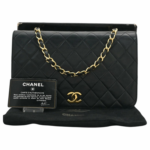 Chanel Coco Matelasse23 Full Flap Chain Shoulder Bag Black r0_0612