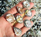 10pcs Bulk Rings Lot Wild Horse Gemstone 925 Sterling Silver Plated Jewelry
