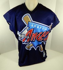 Selten 1999 Anaheim Angels Authentisch Marineblau Trikot Drehen Voraus Im Uhr 52