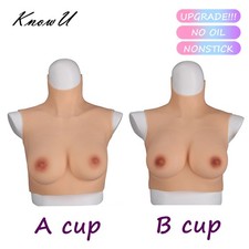A cup No Oil No Vent New Silicone Breast Plate Forms Crossdresser Transgender