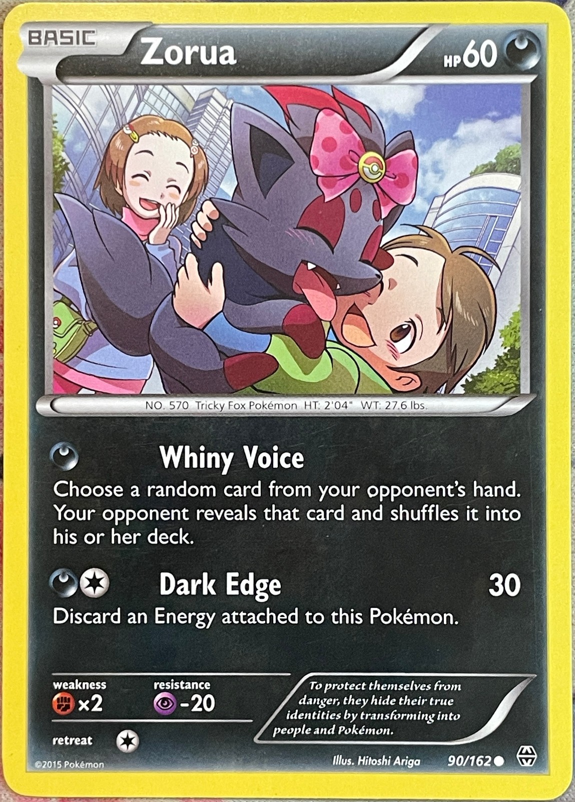 Zorua - 90/162 - XY Breakthrough Pokemon 2015