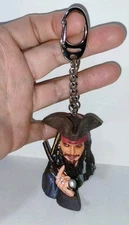 Pirates Of The Caribbean Captain Jack Sparrow Keychain 2.25" Figure Toy 2006 (C