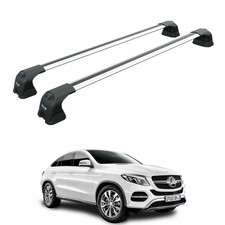 For Mercedes GLE Coupe C292 2015-2018 Roof Rack Cross Bars Fix Point Silver