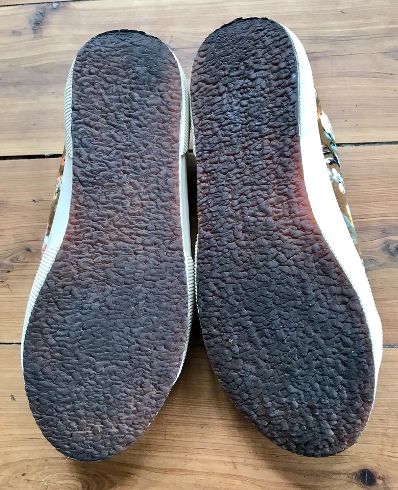 Superga velvet sneakers in mustard with vibrant floral print - size 38 - image 4 of 4