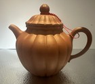 Chinese Teapot Ceremony Drainer Artisan Handcrafted Ceramic Ribbed Fluted