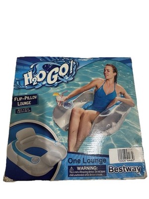 Fun in Sun, Lounge Chair Floating Pool Chair + Cup Holder- New - 33'' x 32'' x 9''