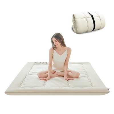 Japanese Floor Mattress Futon Mattress,3'' Foldable Tatami Sleeping Pad for Ad...