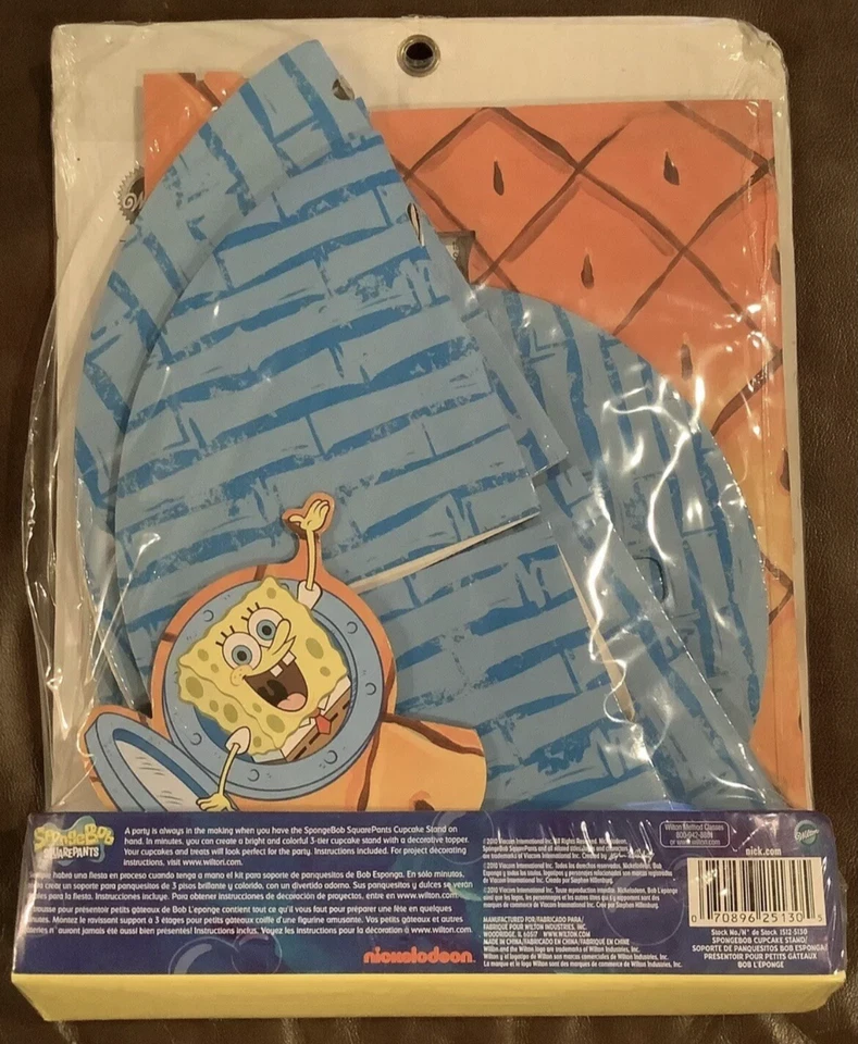 SpongeBob Cupcake Stand Birthday Nickelodeon Wilton Party NIP - Image 2 of 4