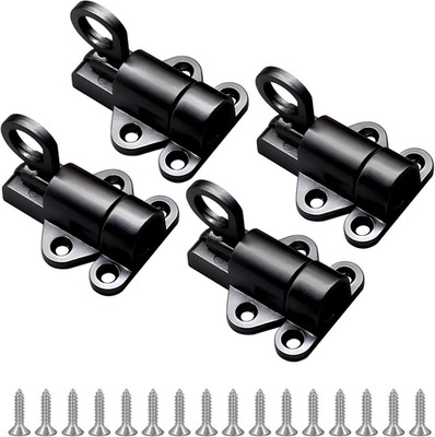 4 Packs Self Closing Latch Spring Door Lock Resilient Bolt Security Automatic