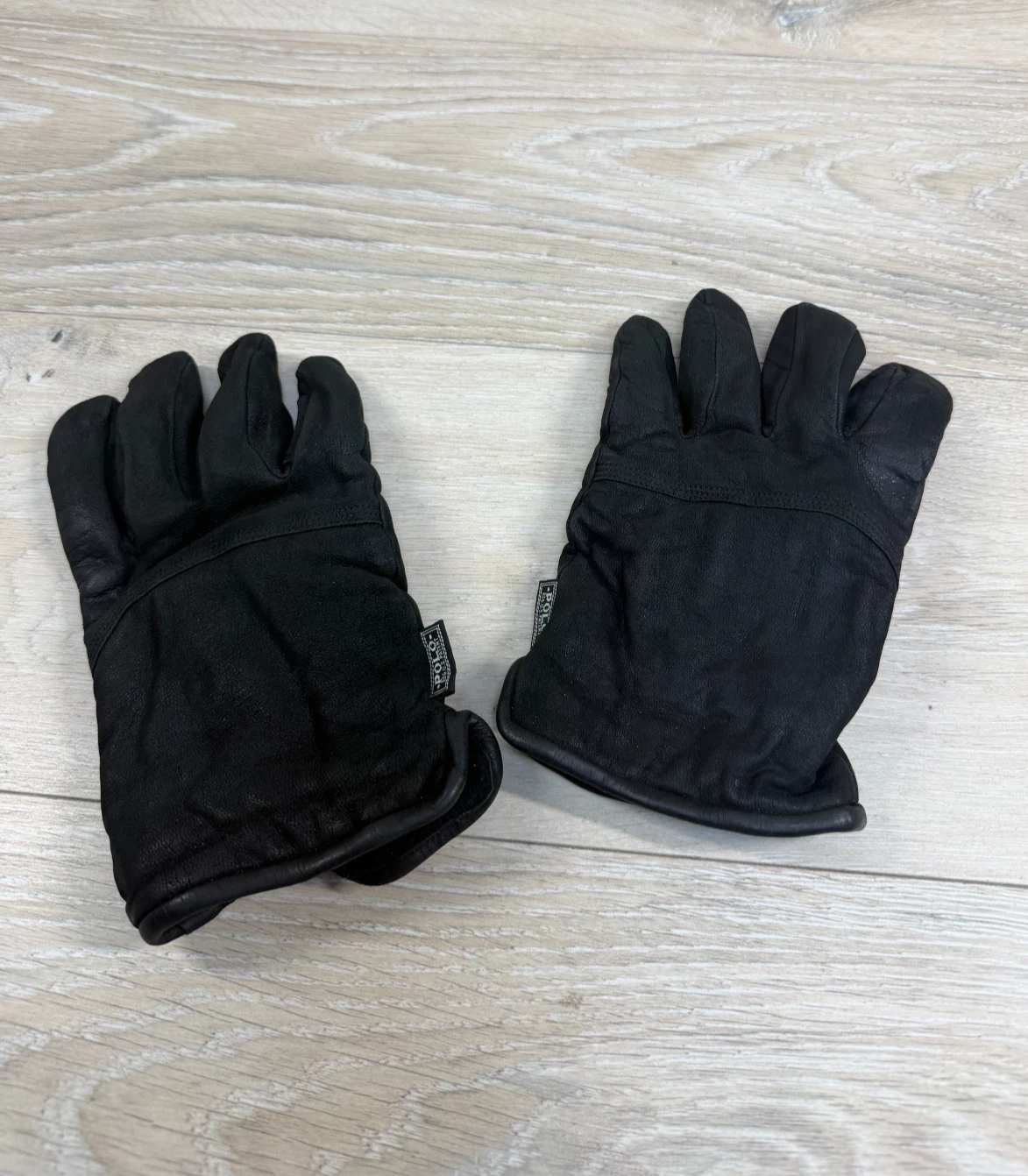 Polo Ralph Lauren Men’s Black Leather Gloves Thinsulate 40g Size Large