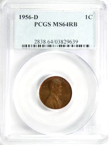 1956-D Lincoln Cent PCGS MS64 RB #GA6-39