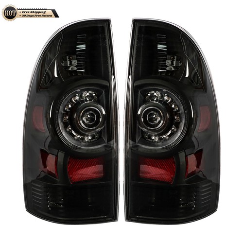 Silscvtt Left+Right Tail Light Lamp For Toyota Tacoma 2005-2015 Black Shell LED - Picture 2 of 16