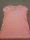 Faded GLORY GIRLS L/G 10/12 Short Sleeve Sparkly Peach Top — photo 1