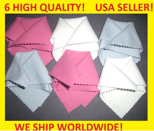 6pc RED WHITE BLUE MICROFIBER CLEANING CLOTH to: Ipad IPOD Tablet Screen glasses - 第 1/9 張圖片